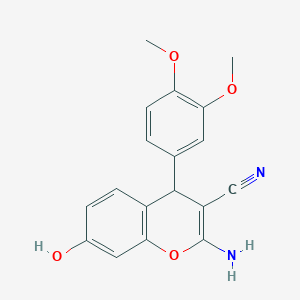 2-amino-4-(3,4-dimethoxyphenyl)-7-hydroxy-4H-chromene-3-carbonitrile