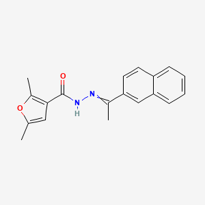 molecular formula C19H18N2O2 B10805401 2,5-dimethyl-N-(1-naphthalen-2-ylethylideneamino)furan-3-carboxamide 