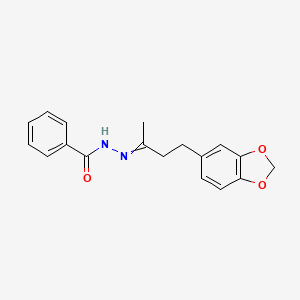 molecular formula C18H18N2O3 B10805402 N-[4-(1,3-benzodioxol-5-yl)butan-2-ylideneamino]benzamide 