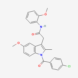 2-(1-(4-Chlorobenzoyl)-5-methoxy-2-methyl-1H-indol-3-yl)-N-(2-methoxyphenyl)acetamide