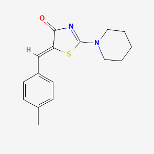 molecular formula C16H18N2OS B10805419 5-(4-Methyl-benzylidene)-2-piperidin-1-yl-thiazol-4-one 