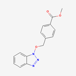 molecular formula C15H13N3O3 B10805421 Methyl 4-(benzotriazol-1-yloxymethyl)benzoate 