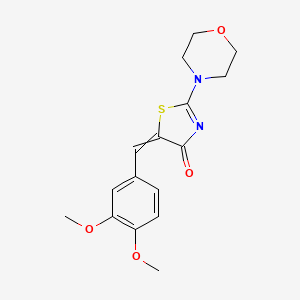 5-[(3,4-Dimethoxyphenyl)methylidene]-2-morpholin-4-yl-1,3-thiazol-4-one