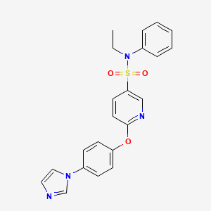 N-ethyl-6-(4-imidazol-1-ylphenoxy)-N-phenylpyridine-3-sulfonamide