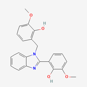 2-[[2-(2-Hydroxy-3-methoxyphenyl)benzimidazol-1-yl]methyl]-6-methoxyphenol