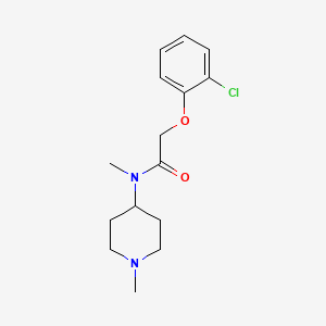 molecular formula C15H21ClN2O2 B10805469 2-(2-chlorophenoxy)-N-methyl-N-(1-methylpiperidin-4-yl)acetamide 