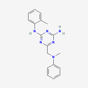 6-((Methyl(phenyl)amino)methyl)-N2-(o-tolyl)-1,3,5-triazine-2,4-diamine