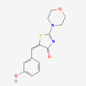 5-[(3-Hydroxyphenyl)methylidene]-2-morpholin-4-yl-1,3-thiazol-4-one