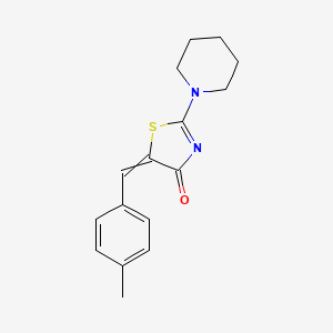 molecular formula C16H18N2OS B10805503 5-[(4-Methylphenyl)methylidene]-2-piperidin-1-yl-1,3-thiazol-4-one 