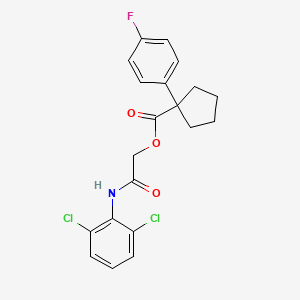 [2-(2,6-Dichloroanilino)-2-oxoethyl] 1-(4-fluorophenyl)cyclopentane-1-carboxylate