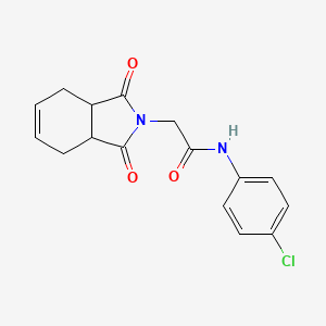 molecular formula C16H15ClN2O3 B10805531 N-(4-chlorophenyl)-2-(1,3-dioxo-3a,4,7,7a-tetrahydroisoindol-2-yl)acetamide 