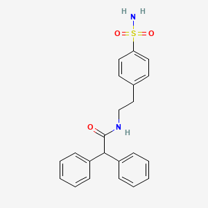 molecular formula C22H22N2O3S B10805537 2,2-diphenyl-N-[2-(4-sulfamoylphenyl)ethyl]acetamide 