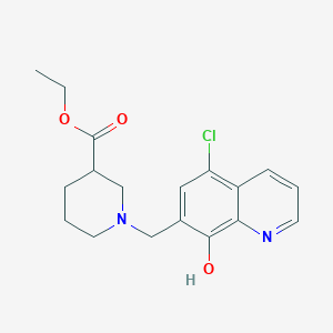 Ethyl 1-[(5-chloro-8-hydroxyquinolin-7-yl)methyl]piperidine-3-carboxylate