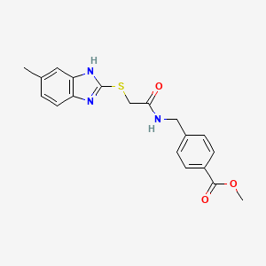 molecular formula C19H19N3O3S B10805549 methyl 4-[[[2-[(6-methyl-1H-benzimidazol-2-yl)sulfanyl]acetyl]amino]methyl]benzoate 