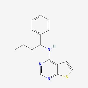 molecular formula C16H17N3S B10805550 N-(1-phenylbutyl)thieno[2,3-d]pyrimidin-4-amine 