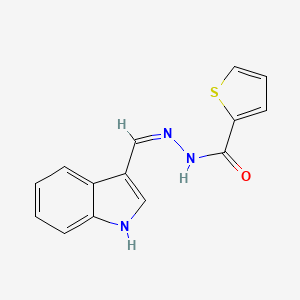 N-[(E)-1H-indol-3-ylmethylideneamino]thiophene-2-carboxamide