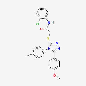 N-(2-chlorophenyl)-2-[[5-(4-methoxyphenyl)-4-(4-methylphenyl)-1,2,4-triazol-3-yl]sulfanyl]acetamide