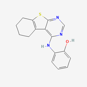 2-((5,6,7,8-Tetrahydrobenzo[4,5]thieno[2,3-d]pyrimidin-4-yl)amino)phenol