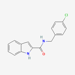 molecular formula C16H13ClN2O B10805597 N-(4-chlorobenzyl)-1H-indole-2-carboxamide 