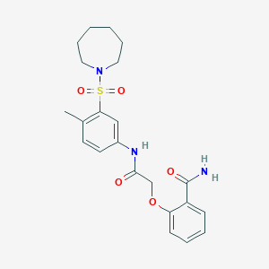 2-[2-[3-(Azepan-1-ylsulfonyl)-4-methylanilino]-2-oxoethoxy]benzamide