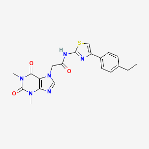 2-(1,3-dimethyl-2,6-dioxopurin-7-yl)-N-[4-(4-ethylphenyl)-1,3-thiazol-2-yl]acetamide