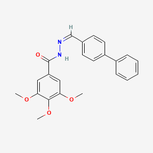 3,4,5-trimethoxy-N-[(Z)-(4-phenylphenyl)methylideneamino]benzamide