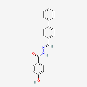 molecular formula C20H16N2O2 B10805666 N'-([1,1'-Biphenyl]-4-ylmethylene)-4-hydroxybenzohydrazide 