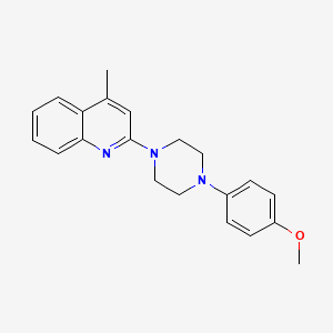 molecular formula C21H23N3O B10805675 2-[4-(4-Methoxyphenyl)piperazin-1-yl]-4-methylquinoline 