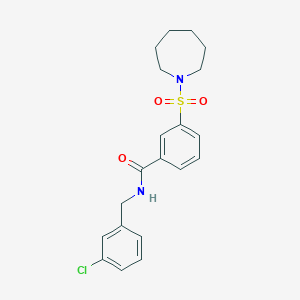 molecular formula C20H23ClN2O3S B10805677 3-(Azepan-1-ylsulfonyl)-N-(3-chlorobenzyl)benzamide 