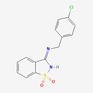 N-(4-chlorobenzyl)-1,2-benzothiazol-3-amine 1,1-dioxide