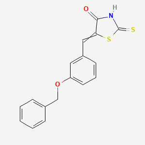 5-[(3-Phenylmethoxyphenyl)methylidene]-2-sulfanylidene-1,3-thiazolidin-4-one