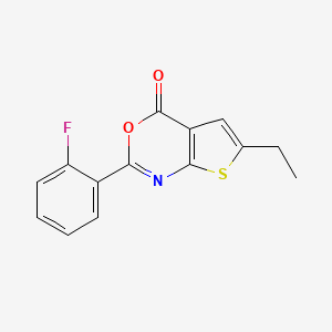 6-Ethyl-2-(2-fluorophenyl)thieno[2,3-d][1,3]oxazin-4-one