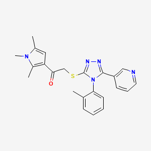 2-[[4-(2-Methylphenyl)-5-pyridin-3-yl-1,2,4-triazol-3-yl]sulfanyl]-1-(1,2,5-trimethylpyrrol-3-yl)ethanone