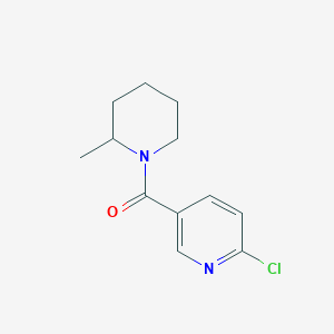 molecular formula C12H15ClN2O B10805724 (6-Chloropyridin-3-yl)(2-methylpiperidin-1-yl)methanone 