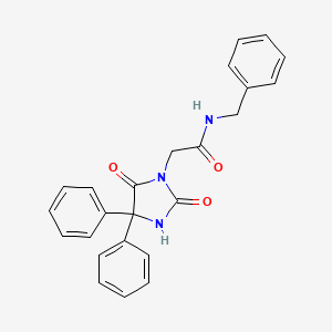 N-benzyl-2-(2,5-dioxo-4,4-diphenylimidazolidin-1-yl)acetamide