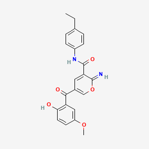 molecular formula C22H20N2O5 B10805798 N-(4-ethylphenyl)-5-(2-hydroxy-5-methoxybenzoyl)-2-iminopyran-3-carboxamide 