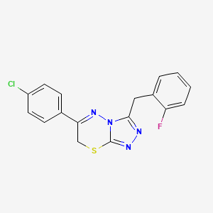 6-(4-chlorophenyl)-3-[(2-fluorophenyl)methyl]-7H-[1,2,4]triazolo[3,4-b][1,3,4]thiadiazine