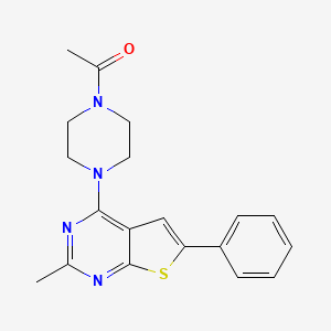 1-(4-{2-Methyl-6-phenylthieno[2,3-d]pyrimidin-4-yl}piperazin-1-yl)ethan-1-one