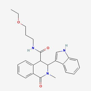 N-(3-Ethoxypropyl)-3-(1H-indol-3-yl)-2-methyl-1-oxo-1,2,3,4-tetrahydroisoquinoline-4-carboxamide