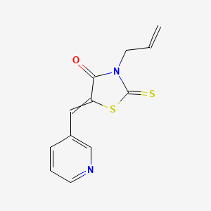 molecular formula C12H10N2OS2 B10805871 3-Prop-2-enyl-5-(pyridin-3-ylmethylidene)-2-sulfanylidene-1,3-thiazolidin-4-one 