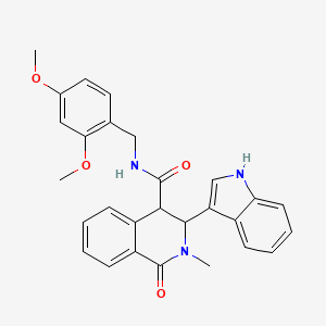 N-[(2,4-dimethoxyphenyl)methyl]-3-(1H-indol-3-yl)-2-methyl-1-oxo-3,4-dihydroisoquinoline-4-carboxamide