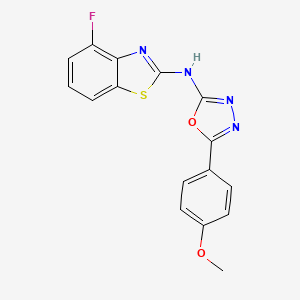 N-(4-fluoro-1,3-benzothiazol-2-yl)-5-(4-methoxyphenyl)-1,3,4-oxadiazol-2-amine