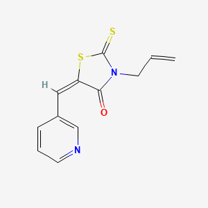 (5E)-3-(Prop-2-EN-1-YL)-5-[(pyridin-3-YL)methylidene]-2-sulfanylidene-1,3-thiazolidin-4-one