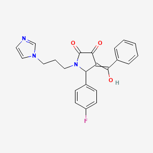 5-(4-Fluorophenyl)-4-[hydroxy(phenyl)methylidene]-1-(3-imidazol-1-ylpropyl)pyrrolidine-2,3-dione