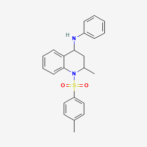 molecular formula C23H24N2O2S B10805987 2-methyl-1-(4-methylbenzenesulfonyl)-N-phenyl-1,2,3,4-tetrahydroquinolin-4-amine 