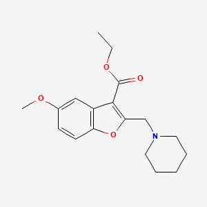 Ethyl 5-methoxy-2-(piperidin-1-ylmethyl)-1-benzofuran-3-carboxylate