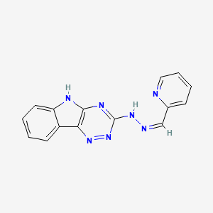 molecular formula C15H11N7 B10805992 N-[(Z)-pyridin-2-ylmethylideneamino]-5H-[1,2,4]triazino[5,6-b]indol-3-amine 