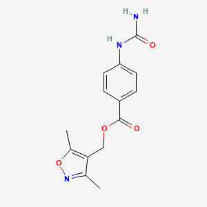 (3,5-Dimethyl-1,2-oxazol-4-yl)methyl 4-(carbamoylamino)benzoate