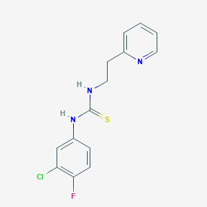 1-(3-Chloro-4-fluorophenyl)-3-(2-(pyridin-2-yl)ethyl)thiourea