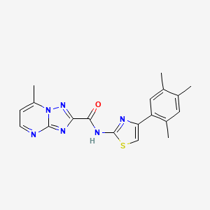 7-methyl-N-[4-(2,4,5-trimethylphenyl)-1,3-thiazol-2-yl]-[1,2,4]triazolo[1,5-a]pyrimidine-2-carboxamide